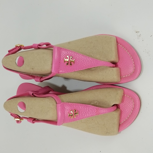 Tory Burch Shoes - Tory Burch Pink Wedge Sandal
